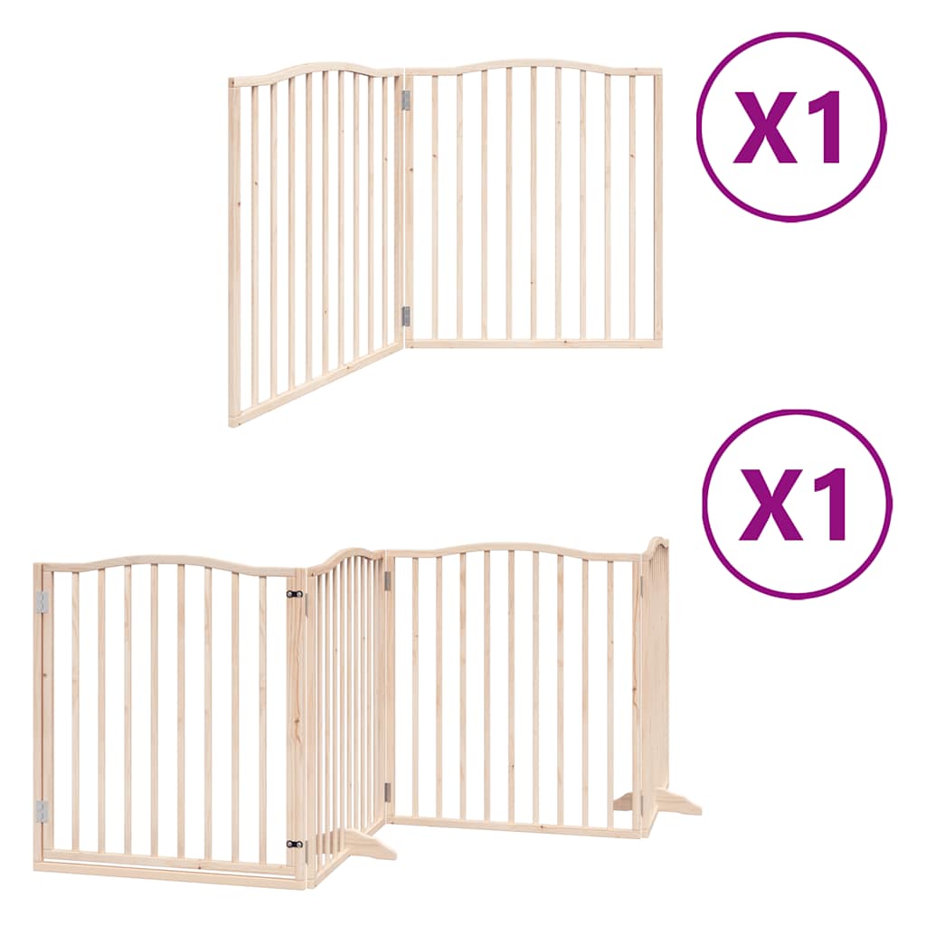 vidaXL Zábrana pro psy s dvířky skládací 6 panelů 480 cm topol