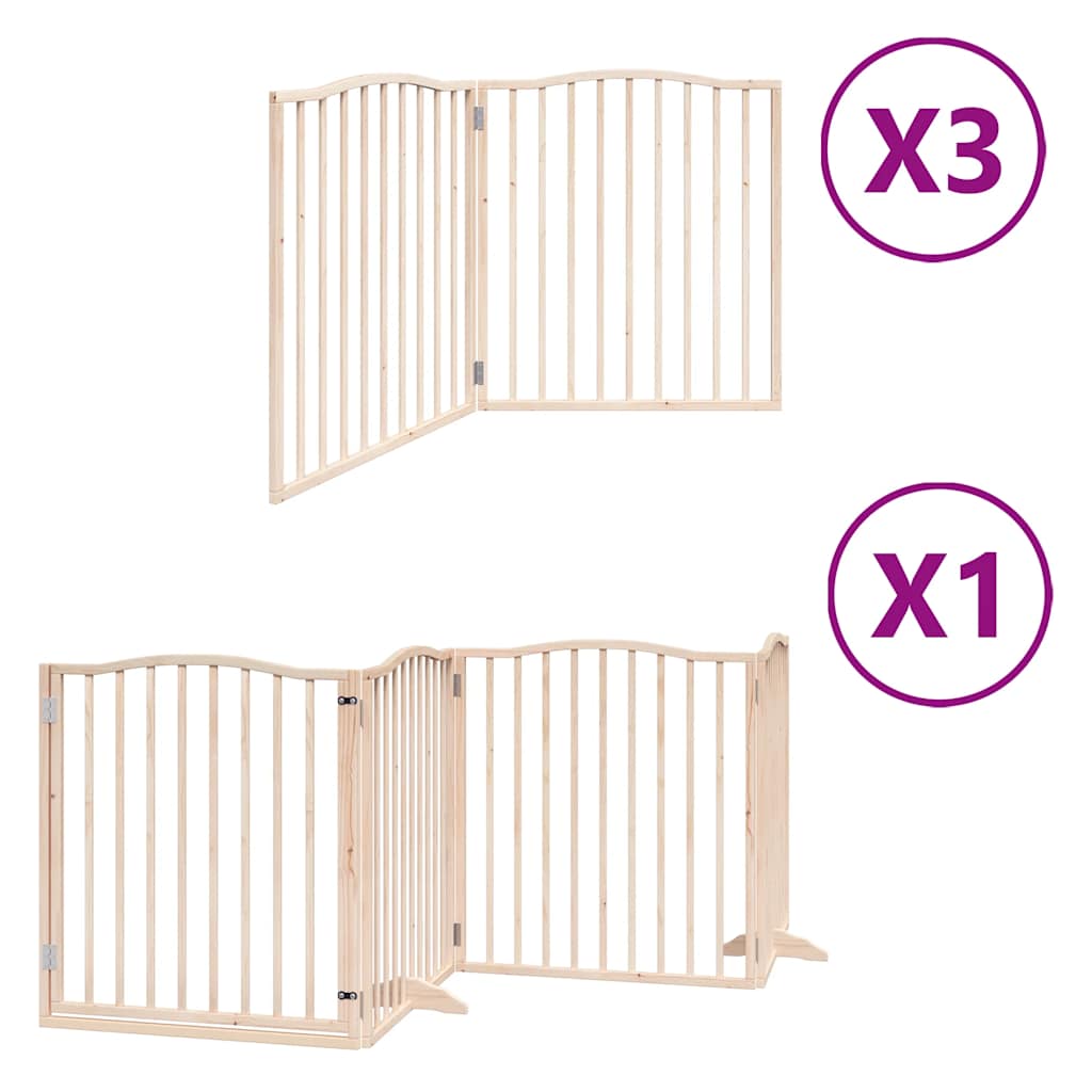 vidaXL Zábrana pro psy s dvířky skládací 10 panelů 800 cm topol