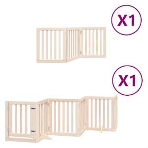 vidaXL kokkupandav koerav&auml;rav uksega, 9 paneeli, 450 cm, paplipuit