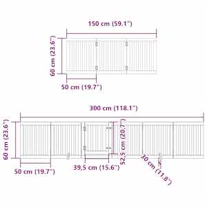 Zábrana pro psy s dvířky skládací 12 panelů hnědá 600 cm topol - obrázek 11
