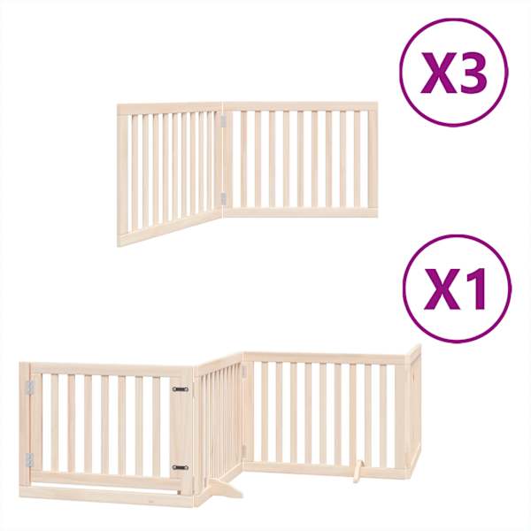vidaXL kokkupandav koerav&auml;rav uksega, 10 paneeli, 800 cm, paplipuit