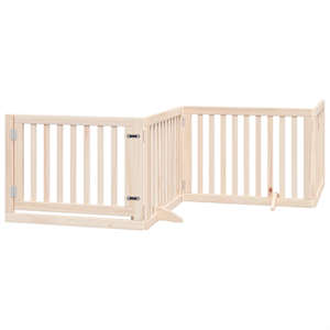 Zábrana pro psy s dvířky skládací 10 panelů 800 cm topol - obrázek 3