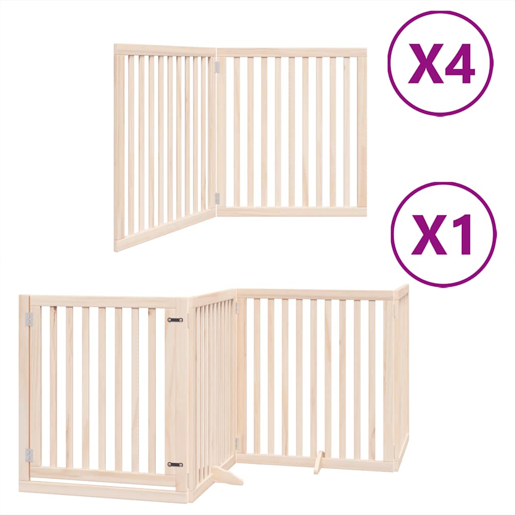vidaXL Zábrana pro psy s dvířky skládací 12 panelů 960 cm topol
