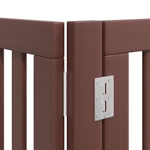 Zábrana pro psy s dvířky skládací 10 panelů hnědá 800 cm topol - obrázek 10