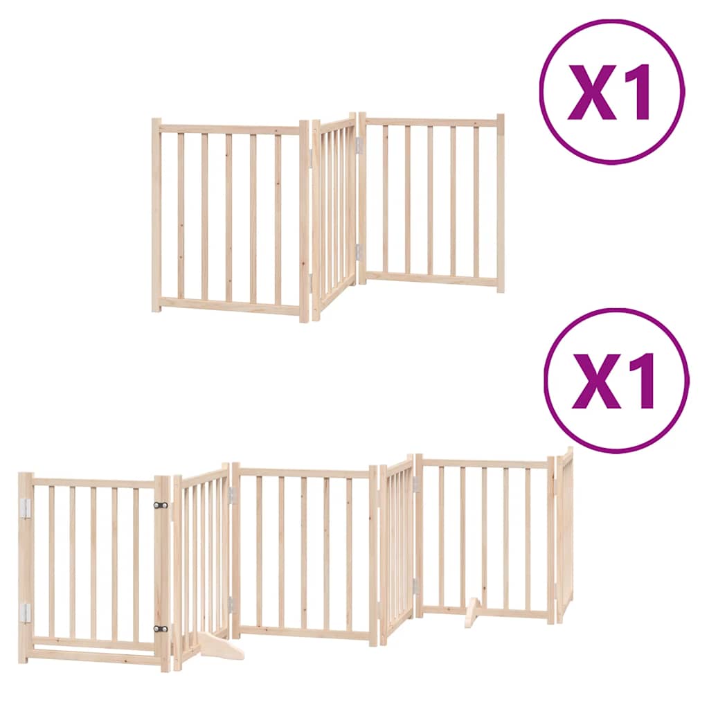 vidaXL Zábrana pro psy s dvířky skládací 9 panelů 450 cm topol
