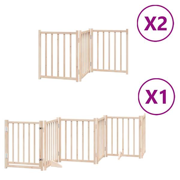 vidaXL kokkupandav koerav&auml;rav uksega, 12 paneeli, 600 cm, paplipuit