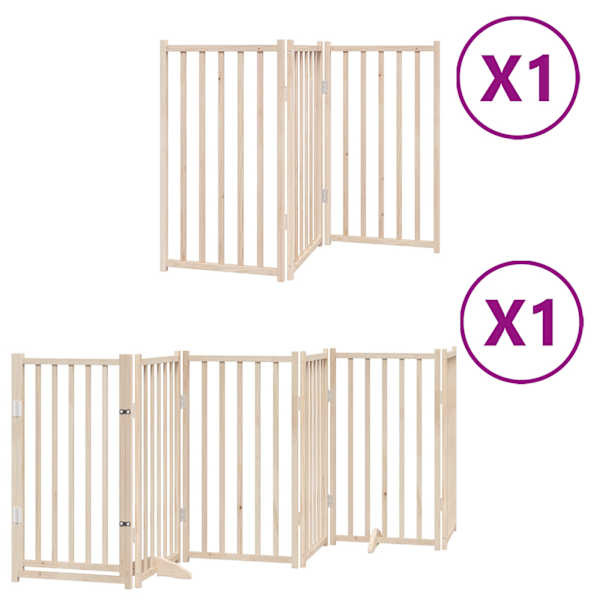 vidaXL kokkupandav koerav&auml;rav uksega, 9 paneeli, 450 cm, paplipuit
