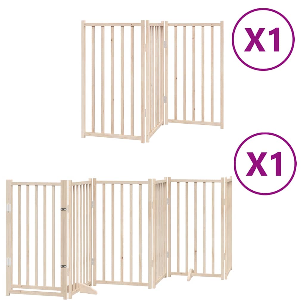 vidaXL Zábrana pro psy s dvířky skládací 9 panelů 450 cm topol