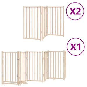 Zábrana pro psy s dvířky skládací 12 panelů 600 cm topol - obrázek 2