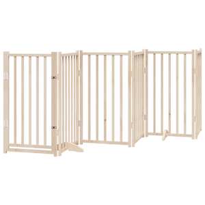 Zábrana pro psy s dvířky skládací 12 panelů 600 cm topol - obrázek 4