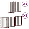 vidaXL kokkupandav koerav&auml;rav uksega, 15 paneeli, pruun 750 cm, pappel