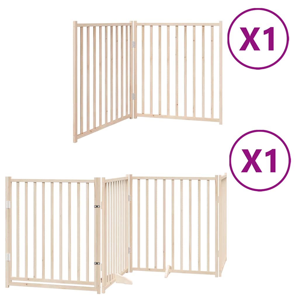 vidaXL Zábrana pro psy s dvířky skládací 6 panelů 480 cm topol