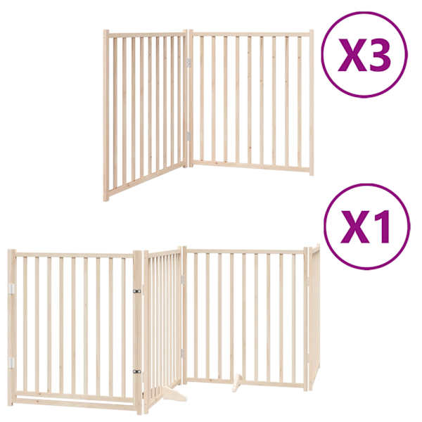 vidaXL kokkupandav koerav&auml;rav uksega, 10 paneeli, 800 cm, paplipuit