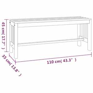 Zahradní lavice 110 cm masivní eukalyptové dřevo - obrázek 6