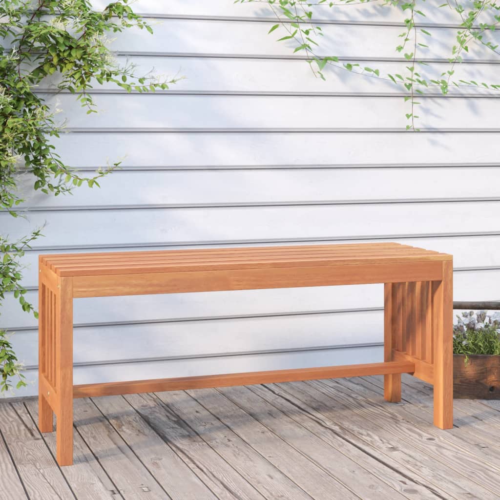 vida XL Gartenbank 110 cm Massivholz Eukalyptus