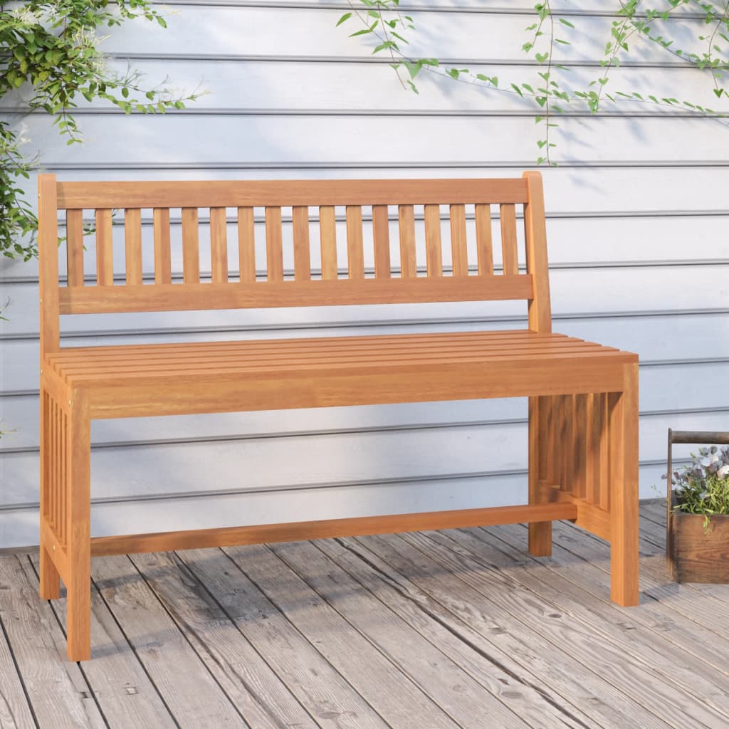 vida XL Gartenbank 110 cm Massivholz Eukalyptus