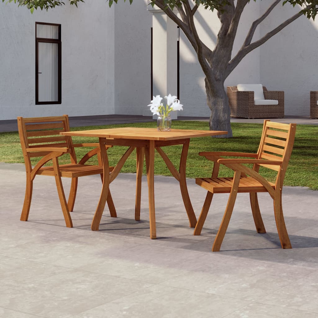 vidaXL Table de jardin 85x85x75 cm Bois d'acacia solide