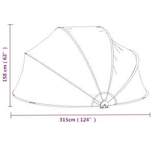 Kopule na bazén kulatá 315 x 158 cm PVC - obrázek 9