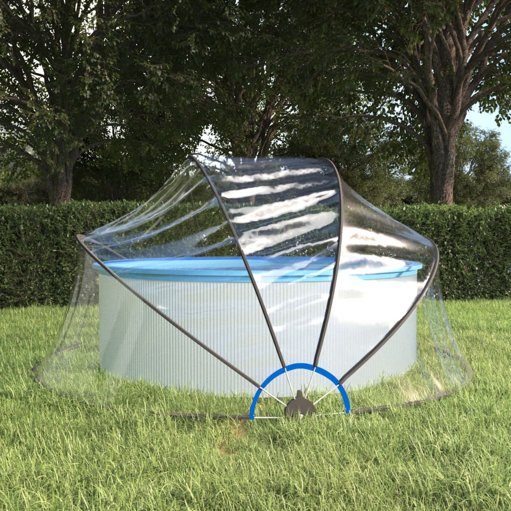 Vidaxl Cupola Pentru Piscina, 315x158 Cm, Pvc, Rotund