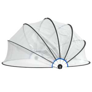 Kopule na bazén kulatá 376 x 188 cm PVC - obrázek 3