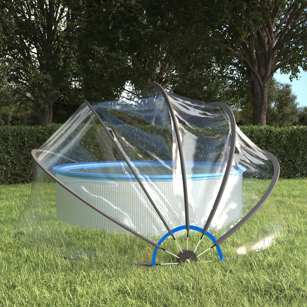 vida XL Pool-Kuppel Rund 406x 203 cm PVC