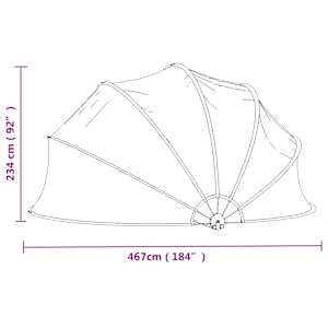 Kopule na bazén kulatá 467 x 234 cm PVC - obrázek 8