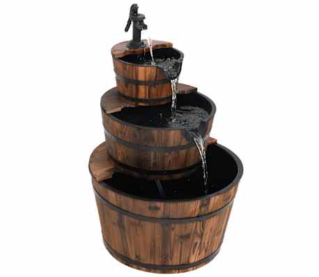 vidaXL Vandens fontanas su pompa, 60x60x94cm, eglės masyvas