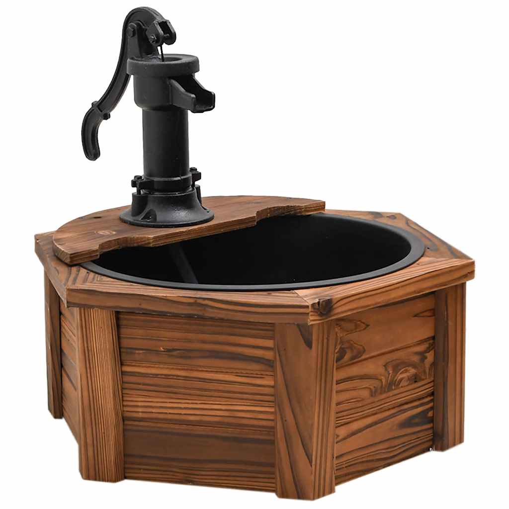Thumbnail - vidaXL Gartenbrunnen mit Pumpe 57x57x53 cm Massivholz Tanne