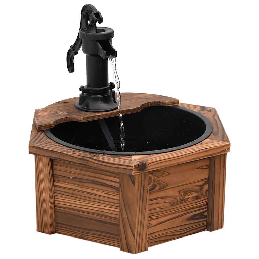 Thumbnail - vidaXL Gartenbrunnen mit Pumpe 57x57x53 cm Massivholz Tanne