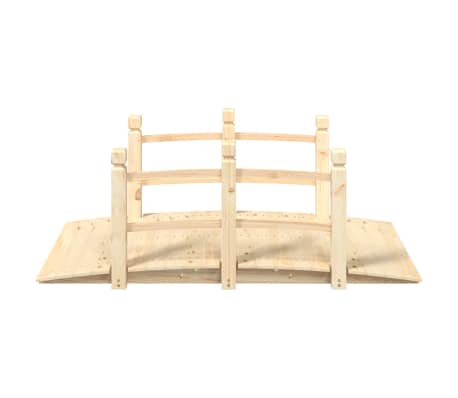 vidaXL Pont de jardin avec garde-corps 150x67x56cm bois massif &eacute;pic&eacute;a