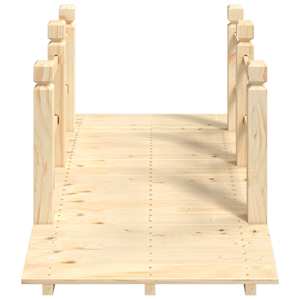 Zahradní můstek se zábradlím 150x67x56 cm masivní smrkové dřevo - obrázek 4