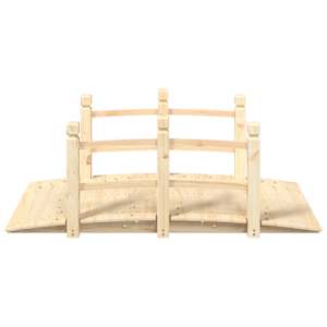 vidaXL Pont de jardin avec garde-corps 150x67x56cm bois massif &eacute;pic&eacute;a
