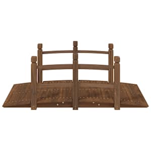 Zahradní můstek se zábradlím 150x67x56 cm masivní smrkové dřevo - obrázek 3