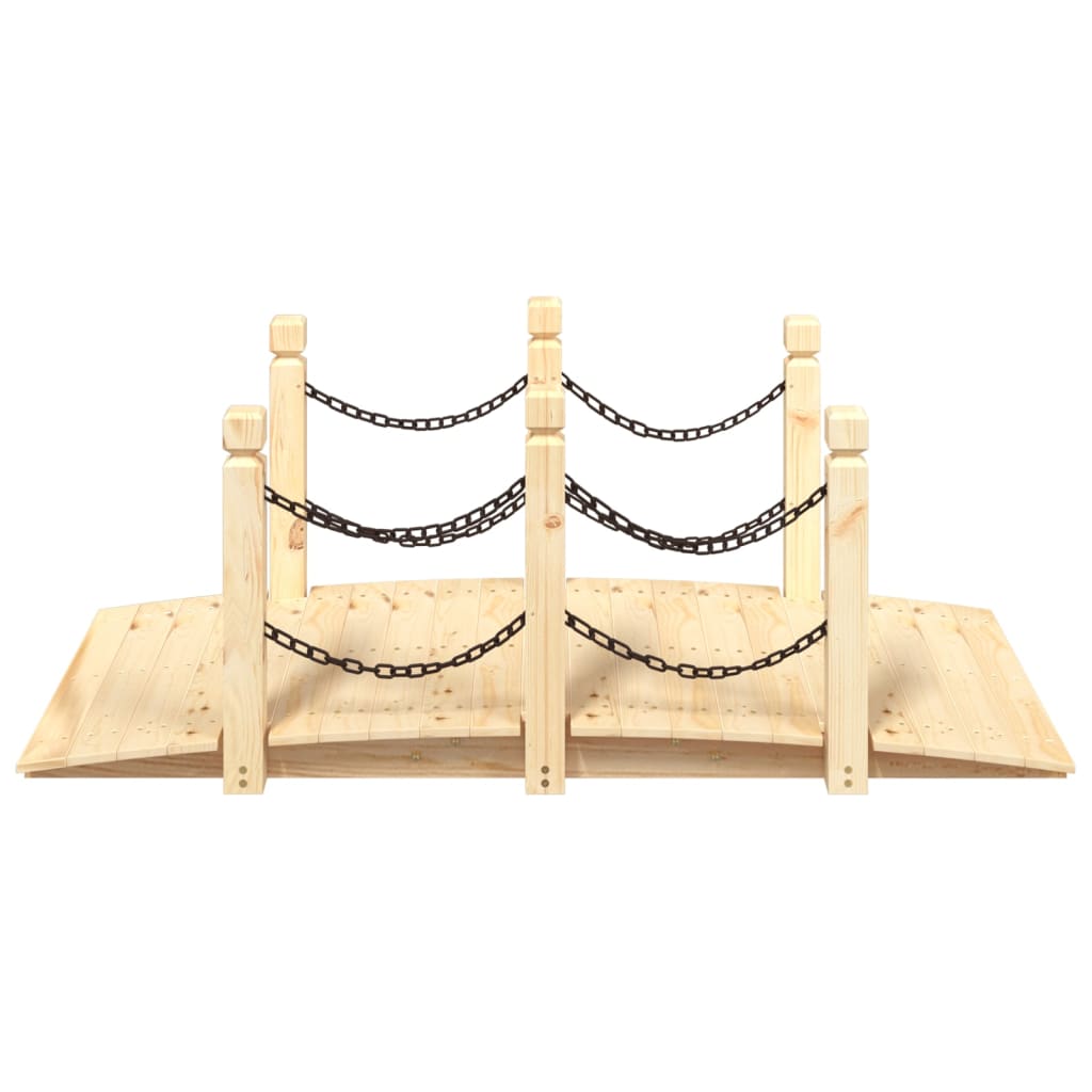 vidaXL Pod de grădină balustrade cu lanț 150x67x56 cm lemn masiv molid
