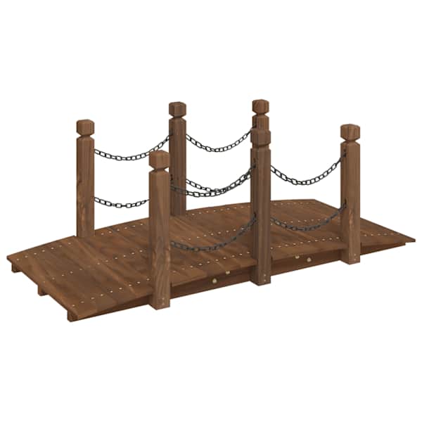 vidaXL aiasild ketist piiretega , 150 x 67 x 56 cm, kuusepuit