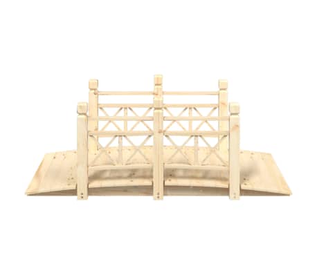 vidaXL Gartenbr&uuml;cke mit Gel&auml;nder 150x67x56 cm Massivholz Fichte