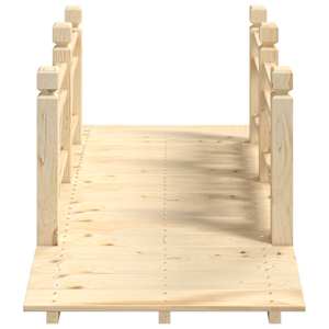 Zahradní můstek se zábradlím 150x67x56 cm masivní smrkové dřevo - obrázek 4