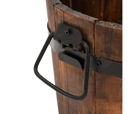 Park Hill Galvanized Lined Wooden Planters, Set Of 2