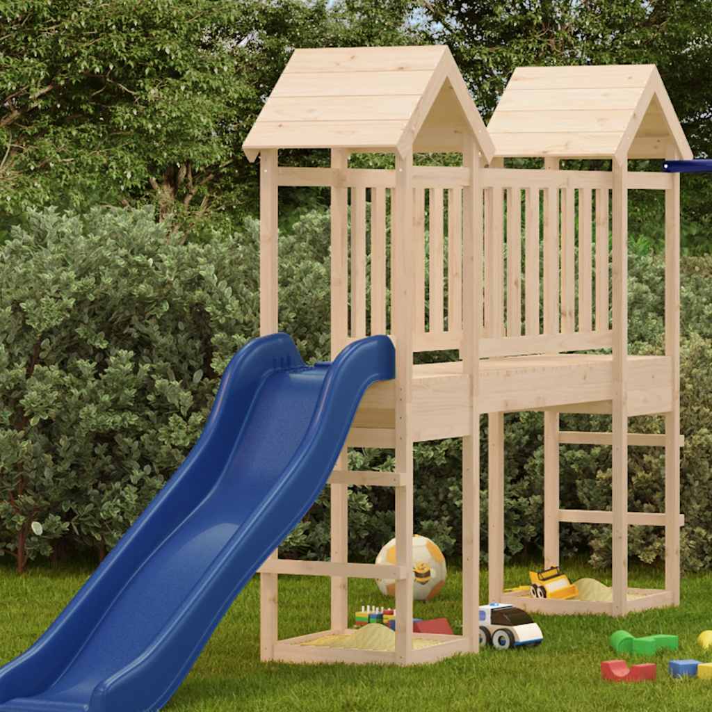 vidaXL Speeltoren 53x46,5x194 cm massief grenenhout afbeelding
