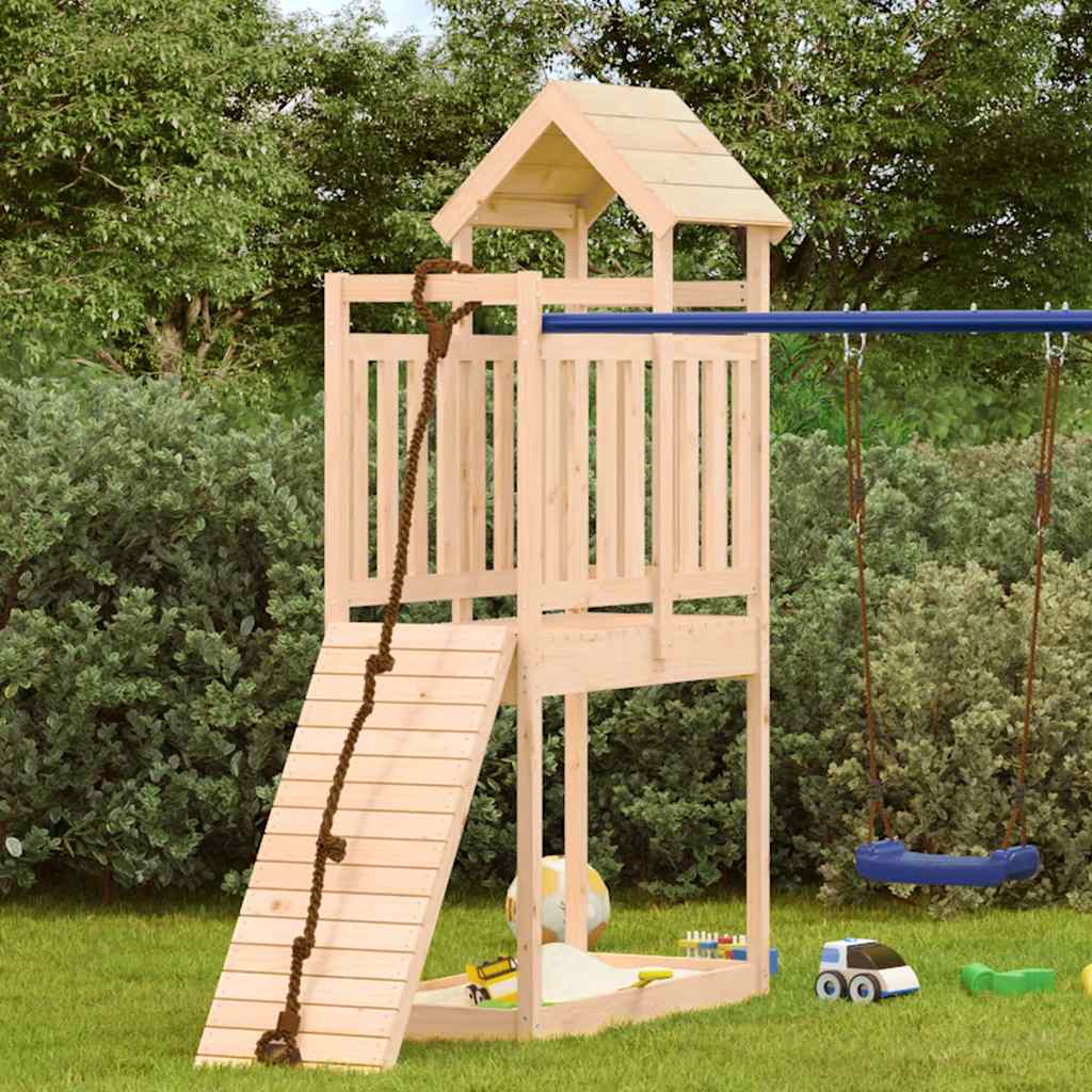 vidaXL Speeltoren 52,5x110,5x214 cm massief grenenhout afbeelding
