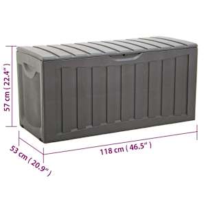 Úložný box černý 118 x 53 x 57 cm polypropylen - obrázek 11