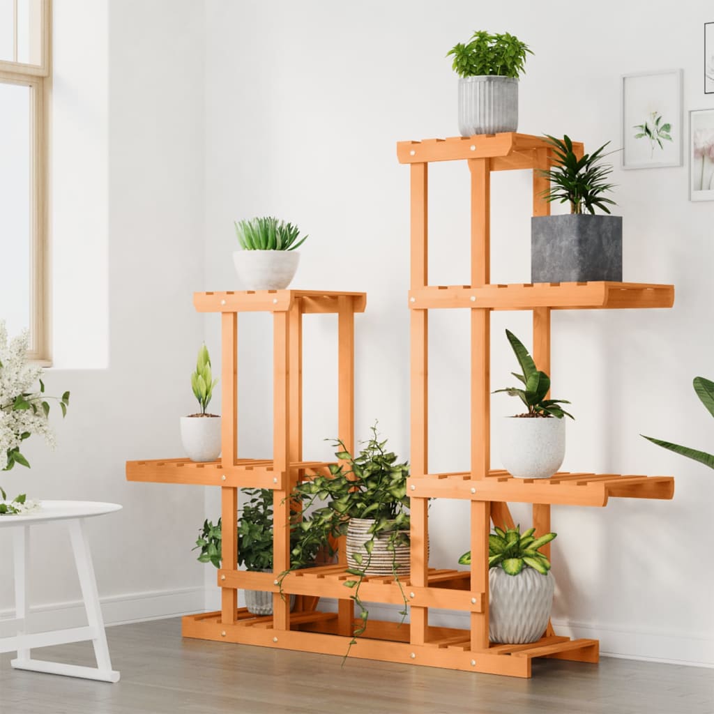 vidaXL tömör fenyőfa virágtartó állvány 95 x 25 x 96 cm