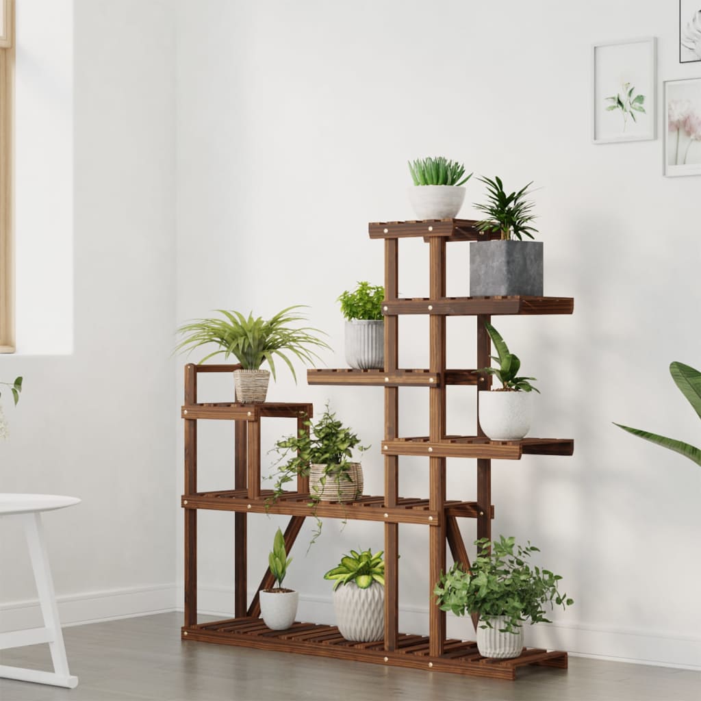 vidaXL Suport pentru flori, 110x25x111 cm, lemn masiv de brad