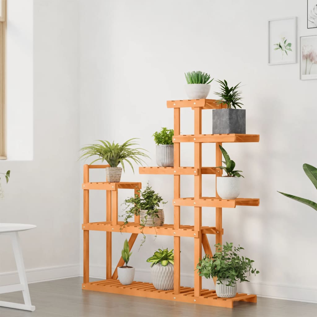 vidaXL Plantenstandaard 110x25x111 cm massief vurenhout afbeelding