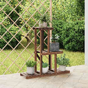 Stojalo za rastline 81x25x75,5 cm trden les jelke