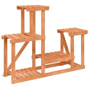 Stojan na květiny 90 x 25 x 73,5 cm masivní jedlové dřevo - obrázek 6