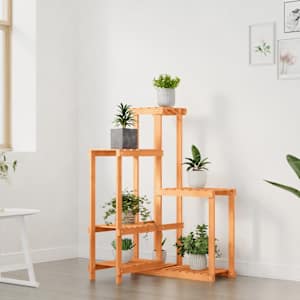 Stojan na květiny 62,5x61,5x101,5 cm masivní jedlové dřevo - obrázek 3