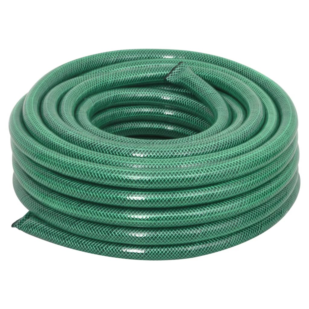 vidaXL Furtun de grădină cu set de racorduri, verde, 50 m, PVC