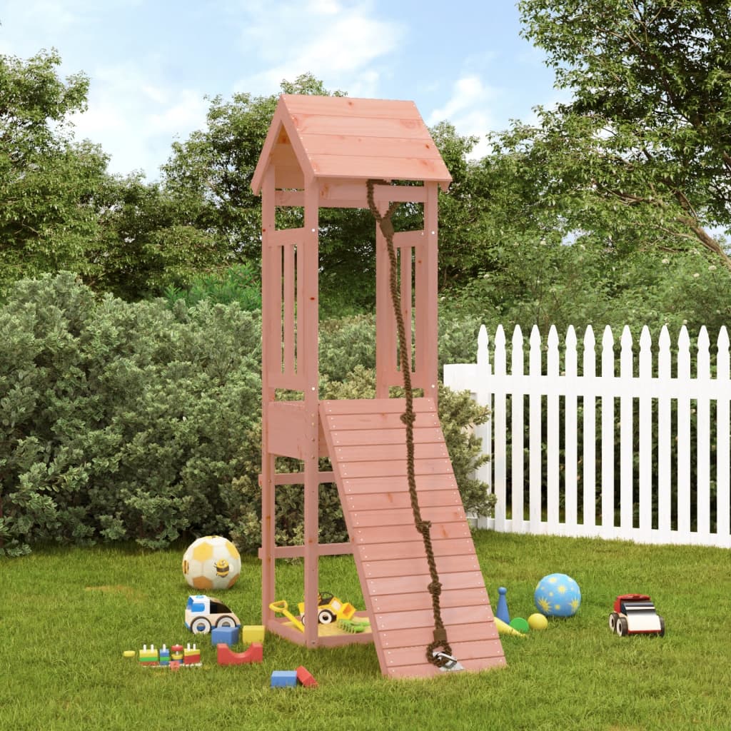 Spielturm mit Kletterwand Massivholz Douglasie