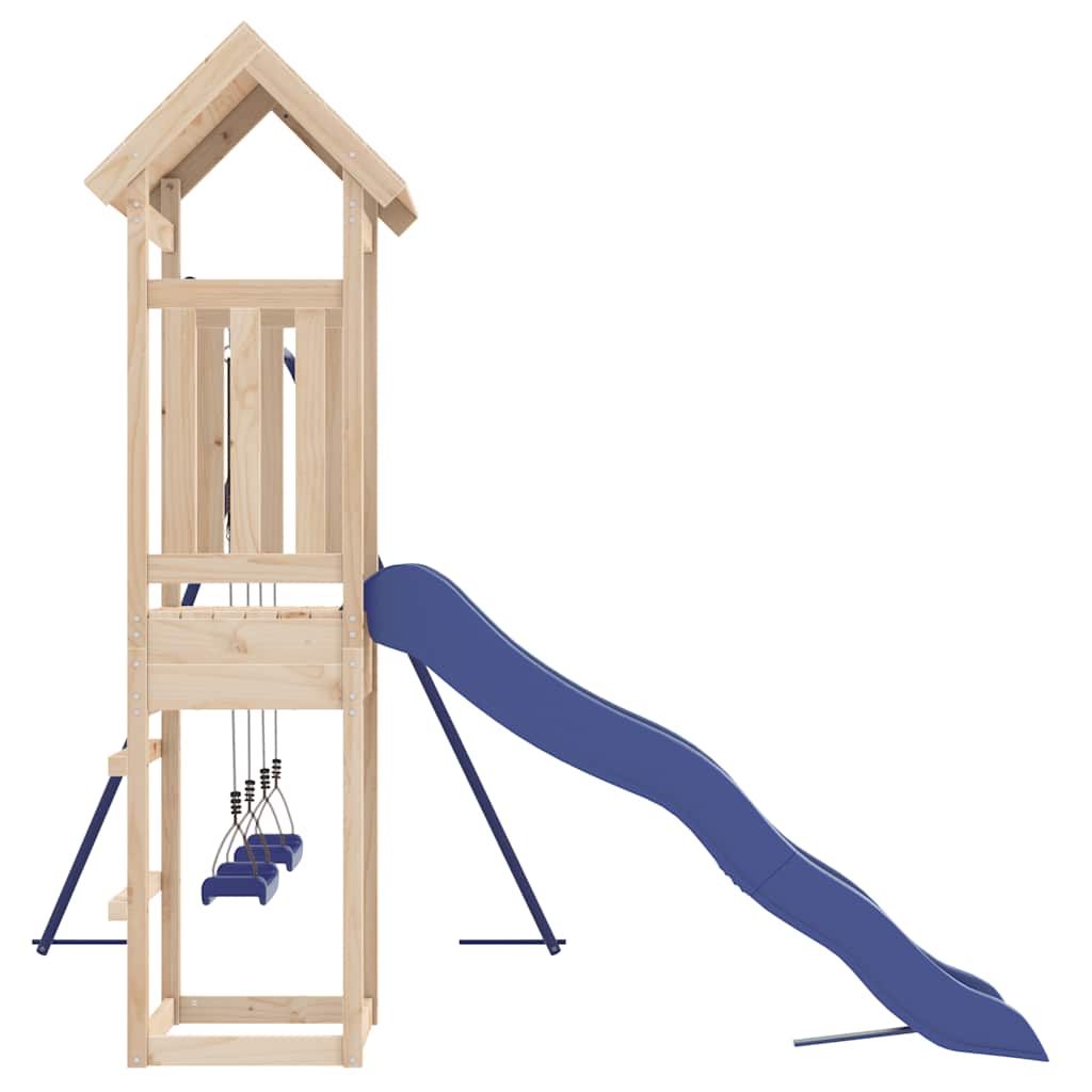 Playhouse with Slide Swings Outdoor Playground Equipment Climbing Frame vidaXL - Picture 15 of 19